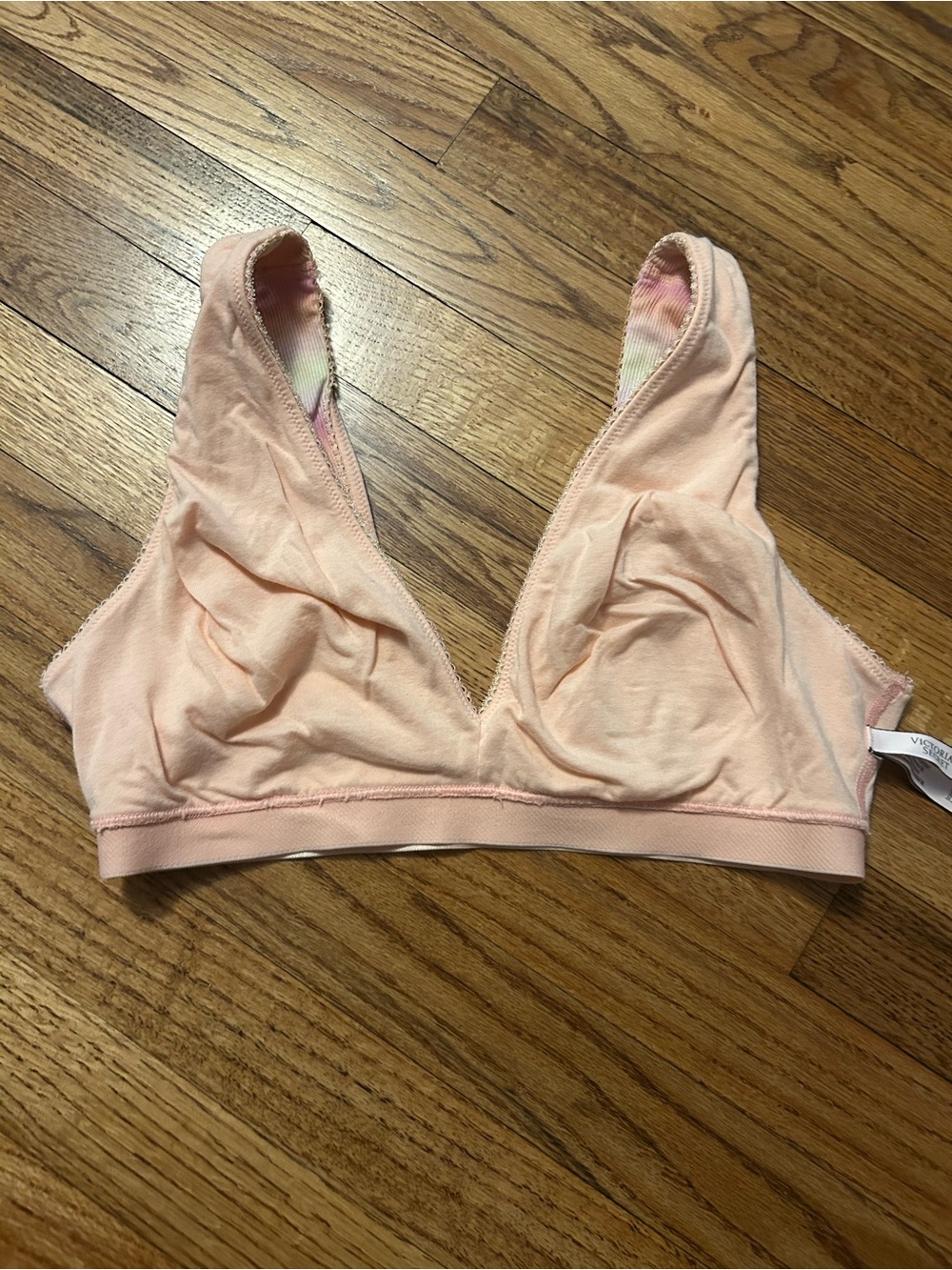 Victoria's Secret Pastel Tie-Dye Ribbed Bralette - Pink, Orange & Yellow - Picture 3 of 10